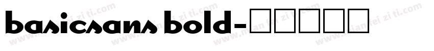 basicsans bold字体转换